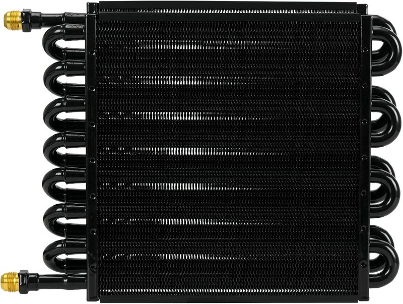SJDYYMX Universal 1/2" Transmission Cooler Aluminium alloy 16 Pass Tube & Fin Black - Image 1
